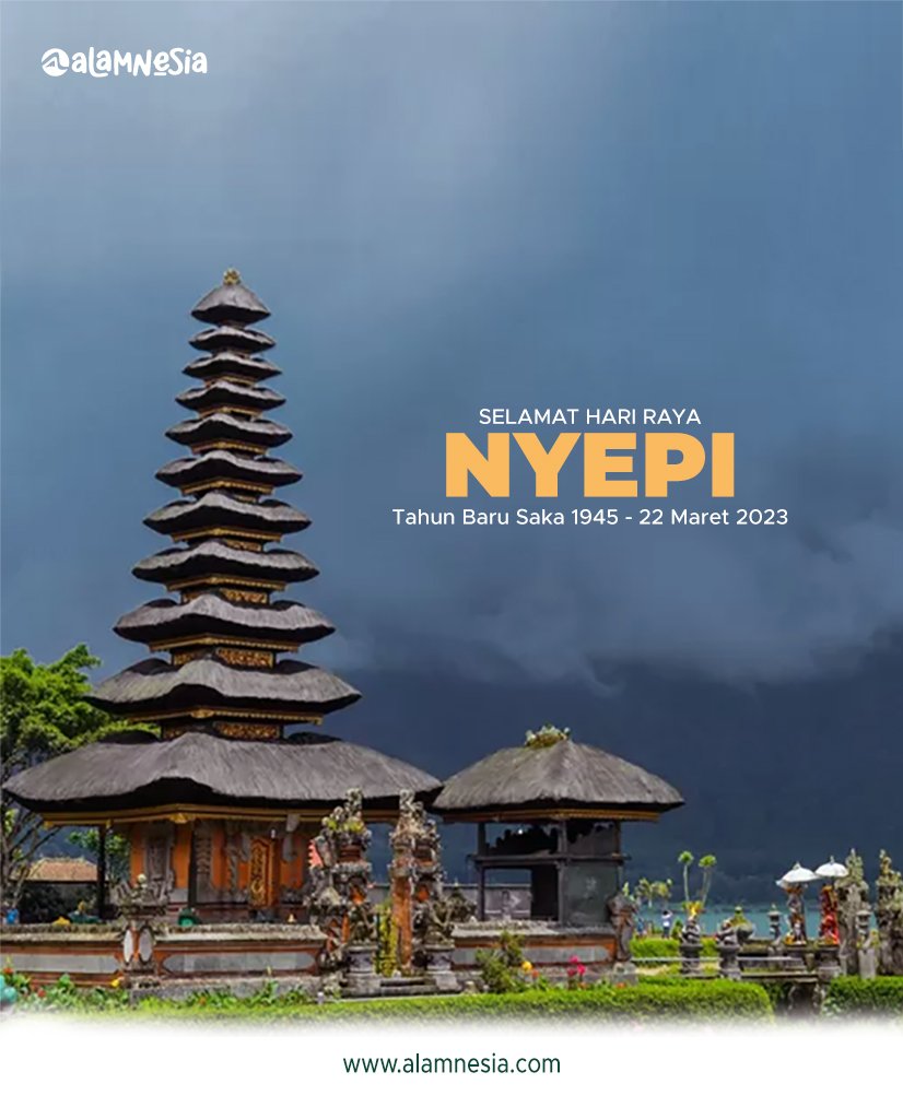 alamnesia_in's tweet photo. Rahajeng Rahina Nyepi 2023, sameton sareng sami! 
. 
. 
#nyepi
#harirayanyepi
#nyepi2023
#AlamNesia
#SobatAlam https://t.co/MyAPktScAZ