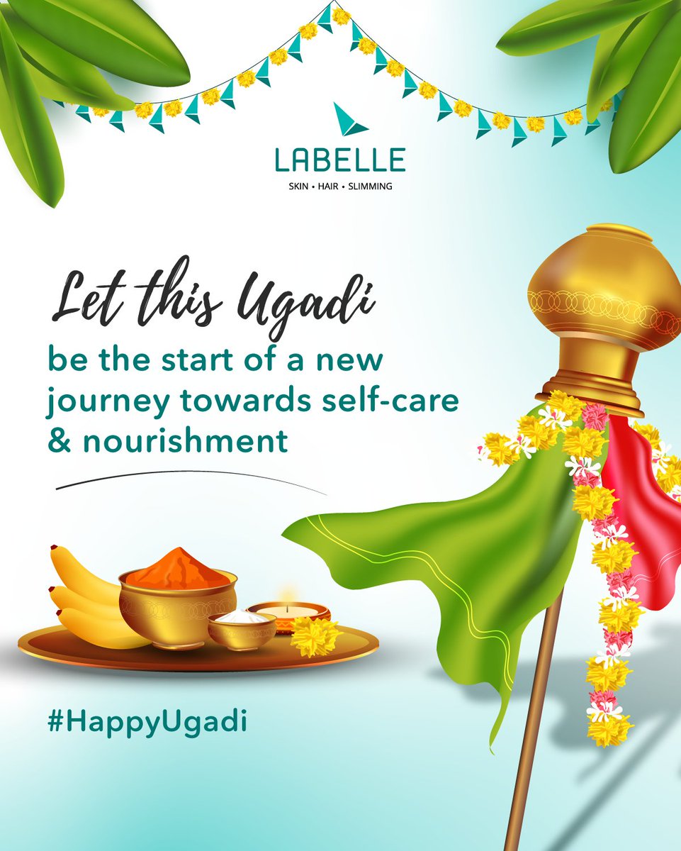 labelleclinics's tweet photo. May this Ugadi bring you a fresh start to the year with renewed energy and confidence!
Team Labelle wishes you a very Happy Ugadi filled with joy, prosperity, and beautiful beginnings. 
#LabelleClinics #HappyUgadi #SkinClinicHyderabad #SlimmingClinicVizag #HairTreatmentVijayawada https://t.co/XAhxRPXcS8