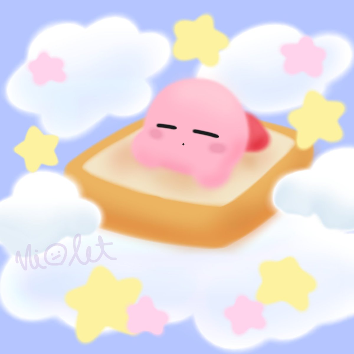 blaaa_violet's tweet photo. toast on cloud
#Kirby https://t.co/WqtnQycsae