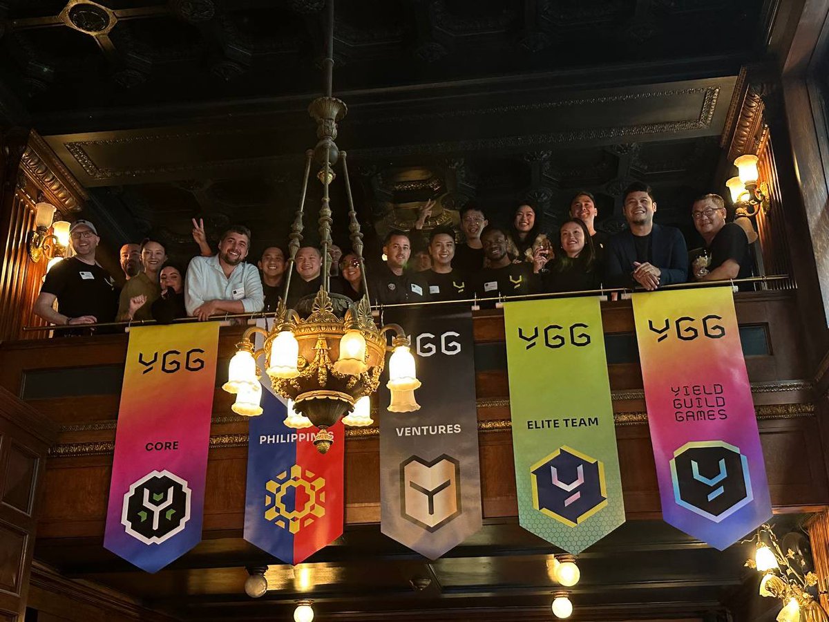 eden_holdings's tweet photo. The new @YieldGuild strategy, suite of products, and branding legos were introduced today at the House of Shields during GDC.  Good to see all the subdaos and gaming partners in attendance. https://t.co/e5xBmqeJdc