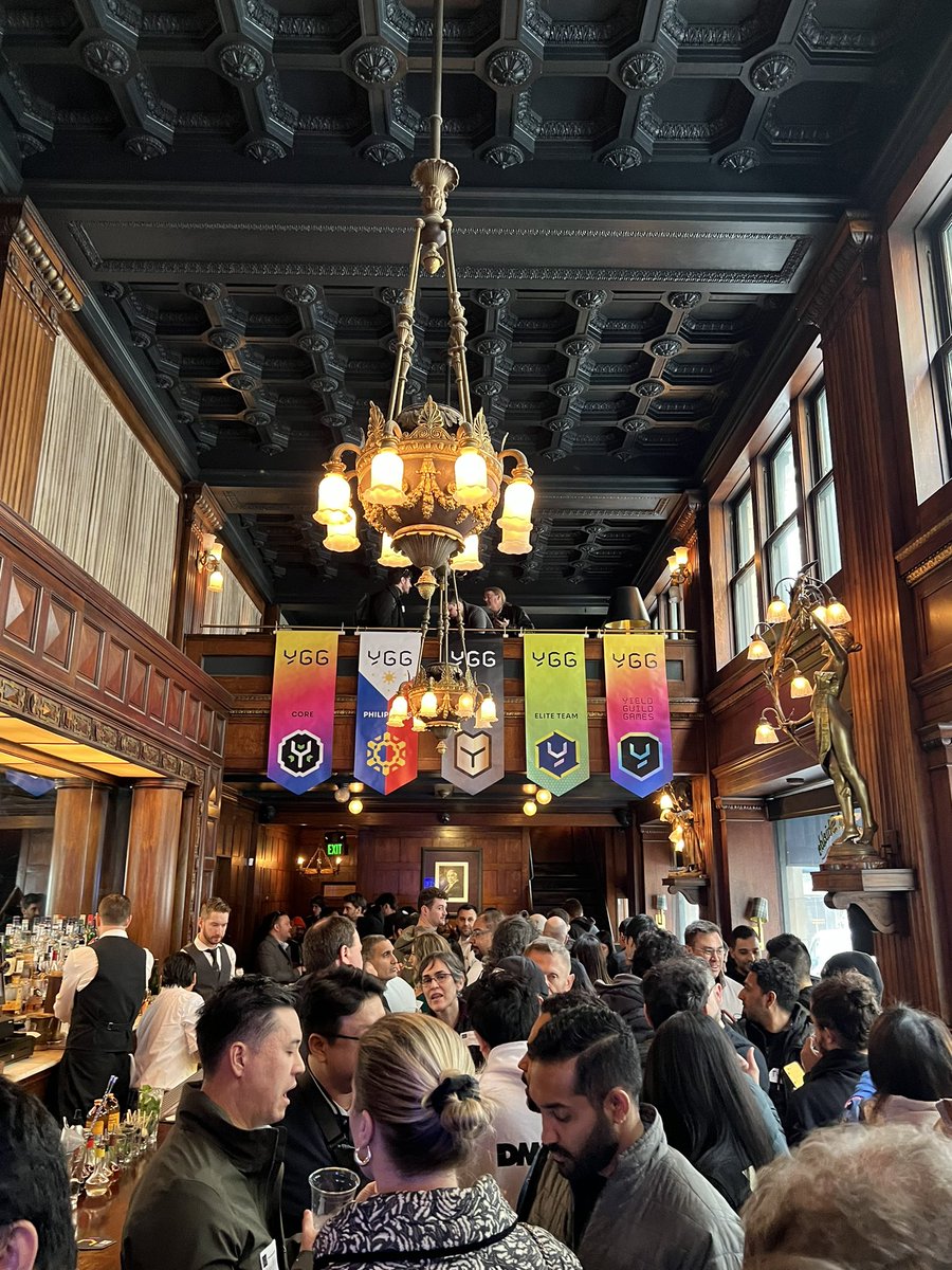 eden_holdings's tweet photo. The new @YieldGuild strategy, suite of products, and branding legos were introduced today at the House of Shields during GDC.  Good to see all the subdaos and gaming partners in attendance. https://t.co/e5xBmqeJdc