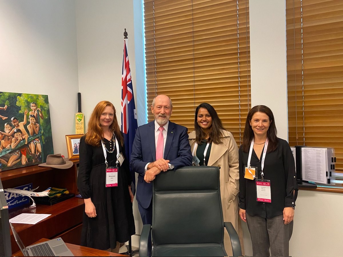 In Canberra for Science meets parliament #SMP2023. Here I am meeting Rowan Ramsey, Liberal Party member for the House of Representatives seat of Grey.