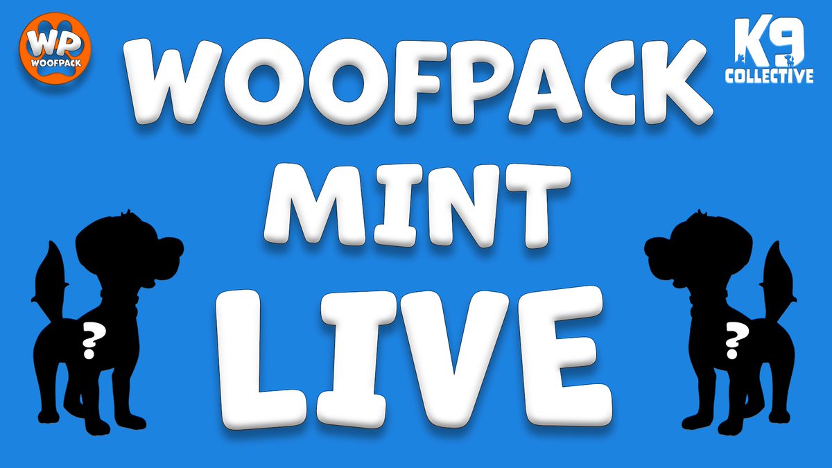 WOOFPACK PUBLIC MINT IS NOW LIVE! 🐾

Mint a WoofPack dog here 👇
mint.woofpack.dog