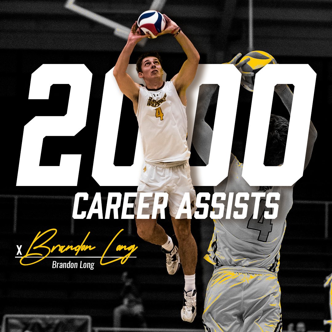 In tonight's <a href="/BWMensVB/">Baldwin Wallace Men's Volleyball</a> win over Adrian (Mich.), junior setter Brandon Long notched his 2,000th career assist! 
An amazing accomplishment! Congratulations, Brandon! 👏👏