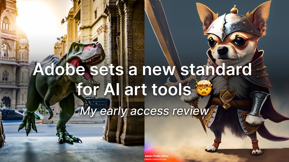 bilawalsidhu's tweet photo. Adobe Firefly🎇: a new standard for AI prompting?

New video below on my early access experience, plus key takeaways for creatives &amp; techies alike. 

PS: I loved the AI beta, but it was a tad ironic that Premiere kept crashing on me as I edited this 😅

🔗https://t.co/xJwRumtyOg https://t.co/U3jYRxSMQw