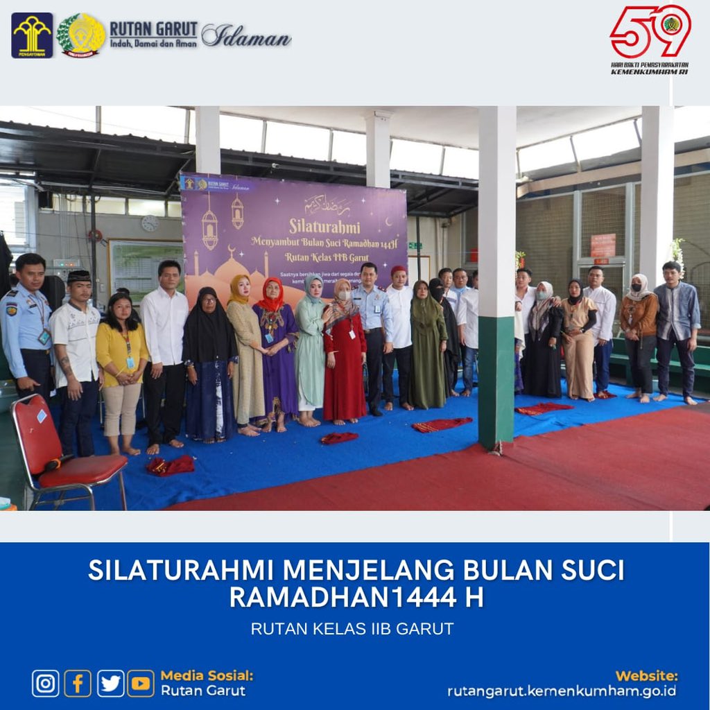 rutan_garut's tweet photo. Silaturahmi Menjelang Bulan Suci Ramadhan 1444H

Kemenkumham Jabar
R. Andika Dwi Prasetya
#KemenkumhamJabar
#RAndikaDwiPrasetya https://t.co/e6yI6y3LBK