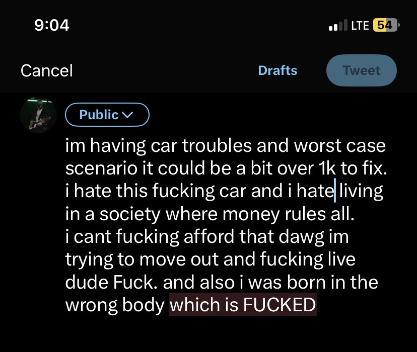 cant afford that shit dude if it’s as bad as it could be im fucked