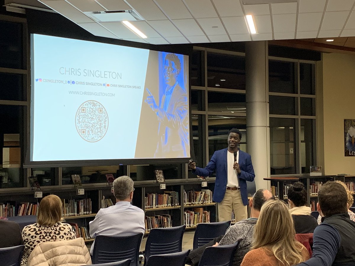Absolutely adore <a href="/csingleton__2/">Chris Singleton</a> and his message of love and kindness. More love in the world = a better world. Grateful to hear his words again tonight <a href="/leydenpride212/">Leyden High Schools District 212</a> #leydenpride