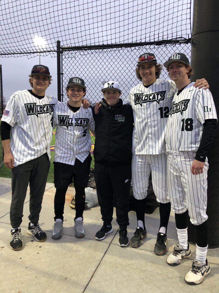 What did this guy do on World Down Syndrome Day?  Providing energy in the dugout  as a <a href="/MWCatsBaseball/">Millard West Baseball</a> Team Manager. What a great group of players &amp; coaches. #MWDNA