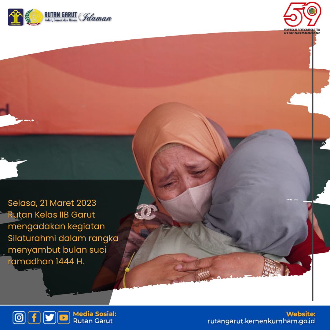 rutan_garut's tweet photo. Jelang Bulan Suci Ramadhan, Rutan Kelas IIB Garut mengadakan kegiatan Silaturahmi bagi keluarga warga binaan pada hari ini, Selasa (21/03)

Kemnkumham Jabar 
R. Andika Dwi Prasetya
#KemenkumhamJabar
#RAndikaDwiPrasetya https://t.co/rwdNM0pyYP