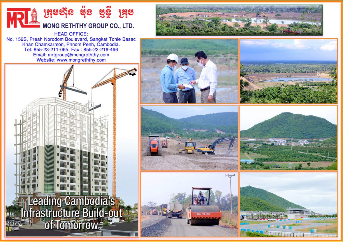 CambodiaConstr1's tweet photo. Mong Reththy Group co.,LTD.
 📍#152S, Preah Norodom Blvd., Sangkat Tonle Basac, Khan Chomkarmorn, PhnomPenh, Cambodia.
 📥Email : mrtgroup@mongreththy.com
   📞PH : +855-23 211 065 https://t.co/FeEQaD2k0G