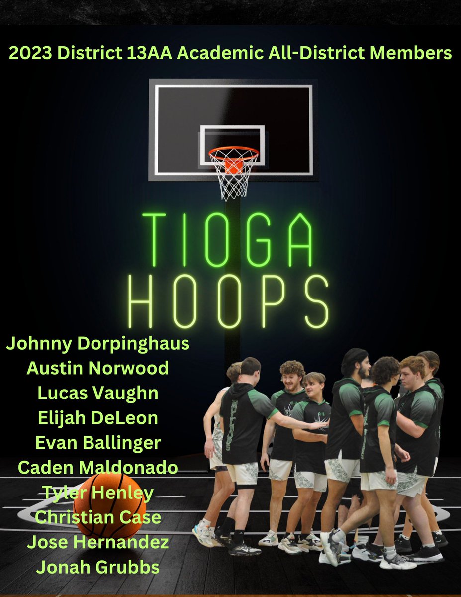 We're so exciting that every member of the varsity basketball team made the 13AA Academic All-District Team! Super job guys!