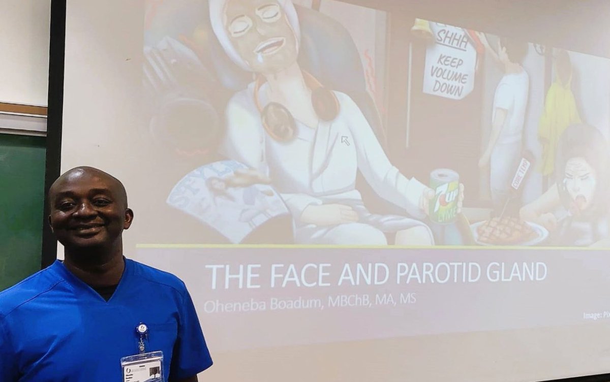 3rd year student, @drobanatomy demonstrated the power of the facial nerve with a big smile as he delivered a lecture to our D1 students! #AnatEd #DentalEd #GradLife #PhDLife