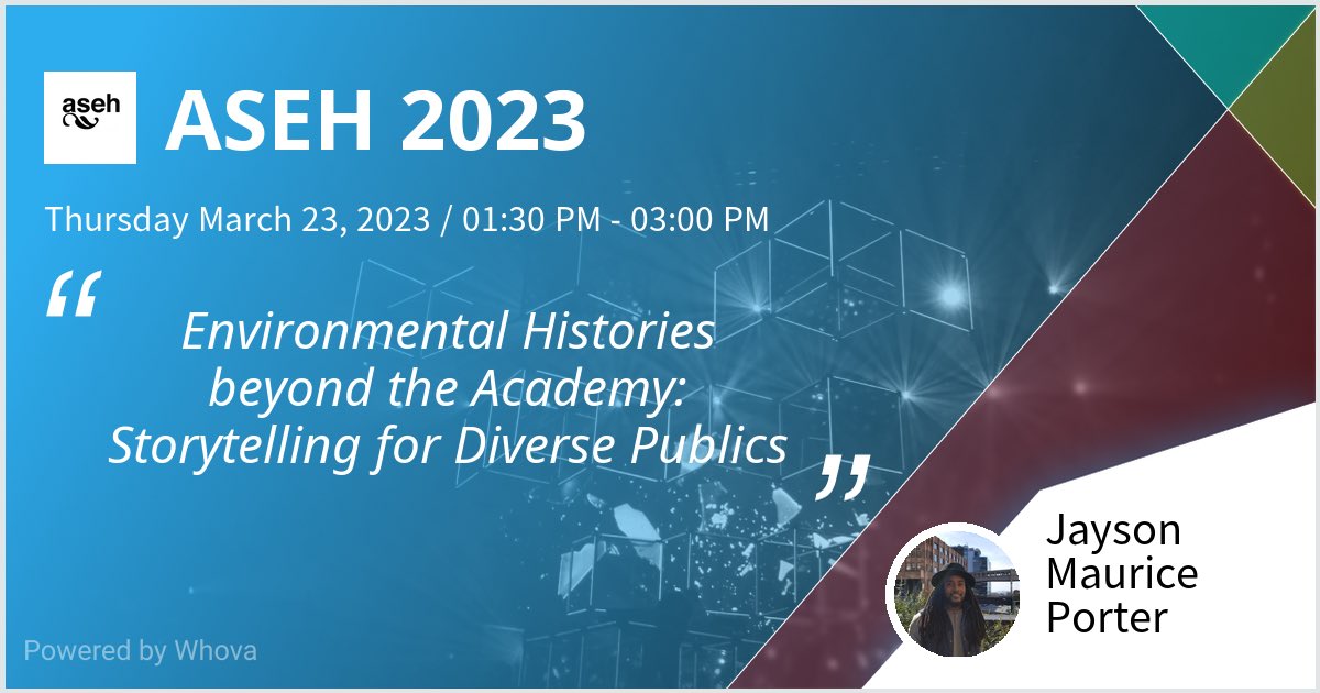 I am speaking at ASEH 2023. Please check out my talk if you're attending the event! #ASEH2023 - via #Whova event app