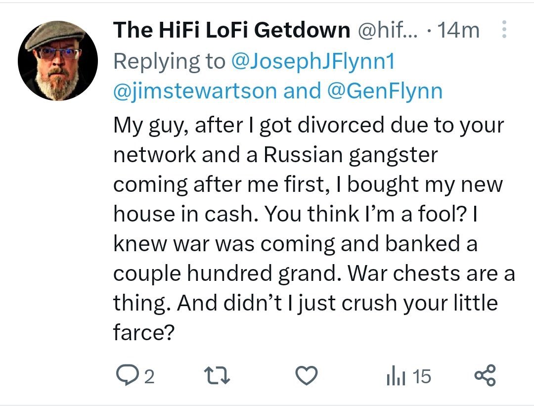 BlueAnonBurner's tweet photo. No wonder they’re so upset. They tried to kill Jim (LOL), and somehow caused HiFi’s divorce (LOL) I guess when you’re the Greatest Troll In History, you have to make sacrifices.
Somehow his ego is bigger than Jim’s, despite being even more incompetent and feckless https://t.co/2sj5rmuq0s