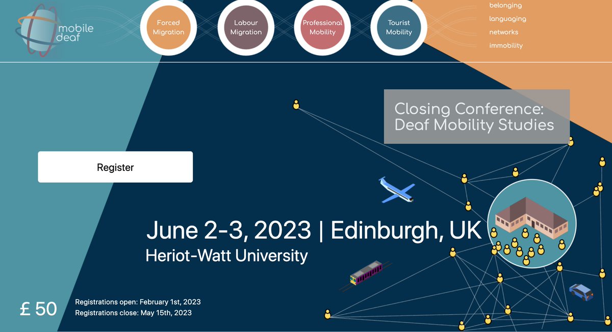 Our PhD candidate, Phoebe Tay will be co-presenting a paper on 'Language Contact in Singapore' at the Mobile Deaf Conference, 2-3 June 2023!

Details here:
mobiledeaf.org.uk/conference/

#lmsrepresent #SignLanguage #deafmobilitystudies #sociolinguistics