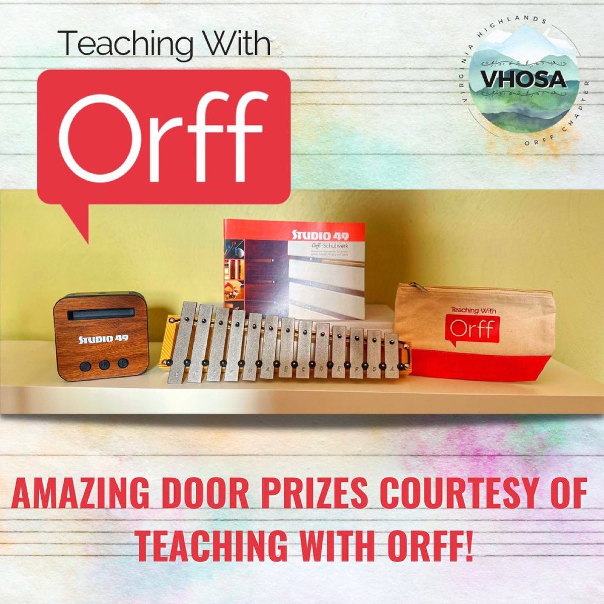 Join us this Saturday with <a href="/HeyMisterYoung/">Eric L. Young</a> and you could win one these awesome prizes from <a href="/TeachingOrff/">Teaching With Orff</a>! Register here sites.google.com/view/vhosa #musiced #orff #elementarymusic #blacksburgva #musiceducation