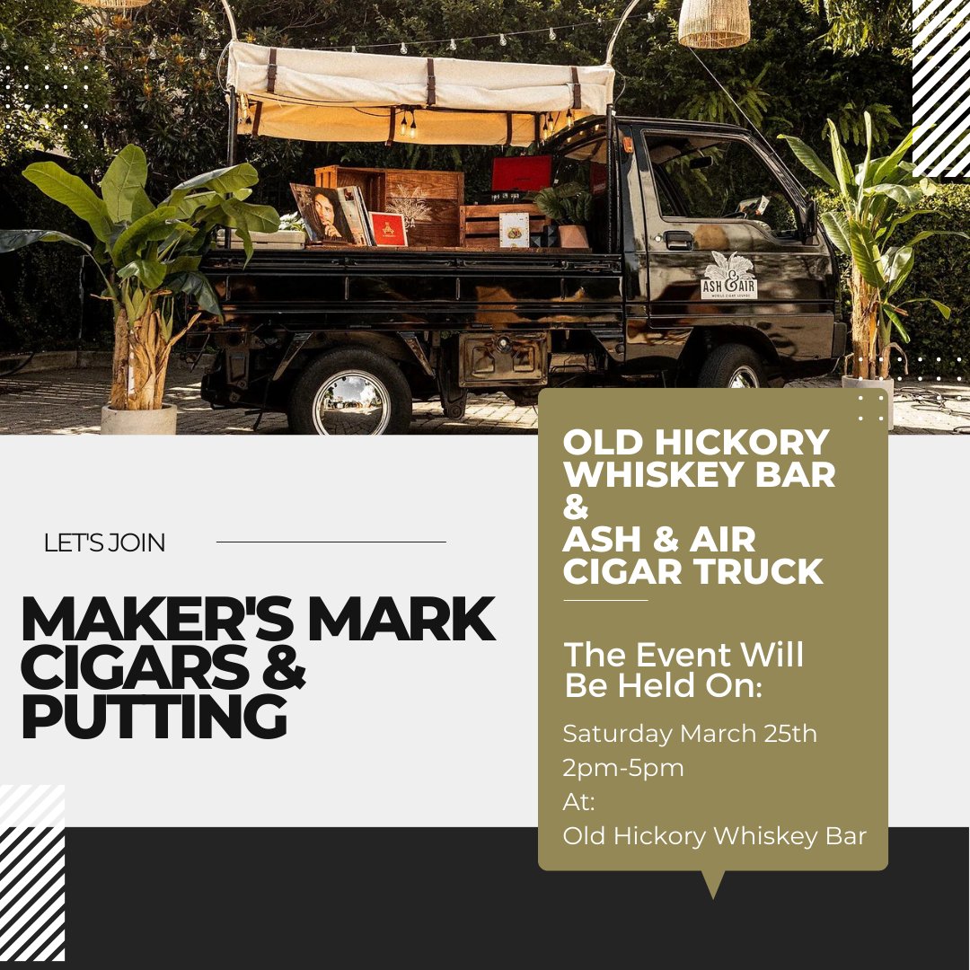 Who's ready for this weekend?! WE ARE! Ash &amp; Air are rolling up with smokes and we're pouring up Maker's Mark Saturday afternoon.  DON'T MISS.