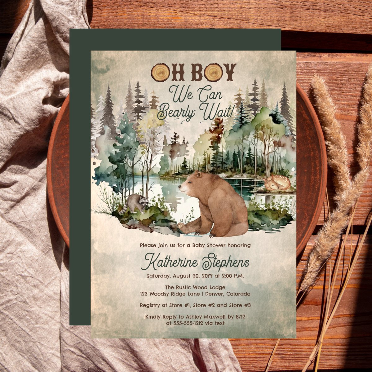 Holiday_Hearts's tweet image. Rustic Forest Oh Boy Bearly Wait Baby Shower Invitation 
zazzle.com/rustic_forest_…

#ohboy #bearlywait #wecanbearlywait #boybabyshower #babyboy #rustic #woodland #forest #wood #lakeside #bear #fawn #deer #raccoon #woodsy #lake #water #nature #natural #darkgreen #brown #zazzlemade