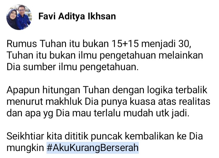Selamat menyambut bulan suci Ramadhan maafkan kami sekeluarga, keluarga yang terkait dengan ulun dimanapun dan siapapun saudara diluar sana, maaf yang membathin utk saudara semua atas khilaf kami.