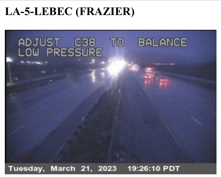 Image posted in Tweet made by Caltrans District 7 on March 22, 2023, 2:39 am UTC