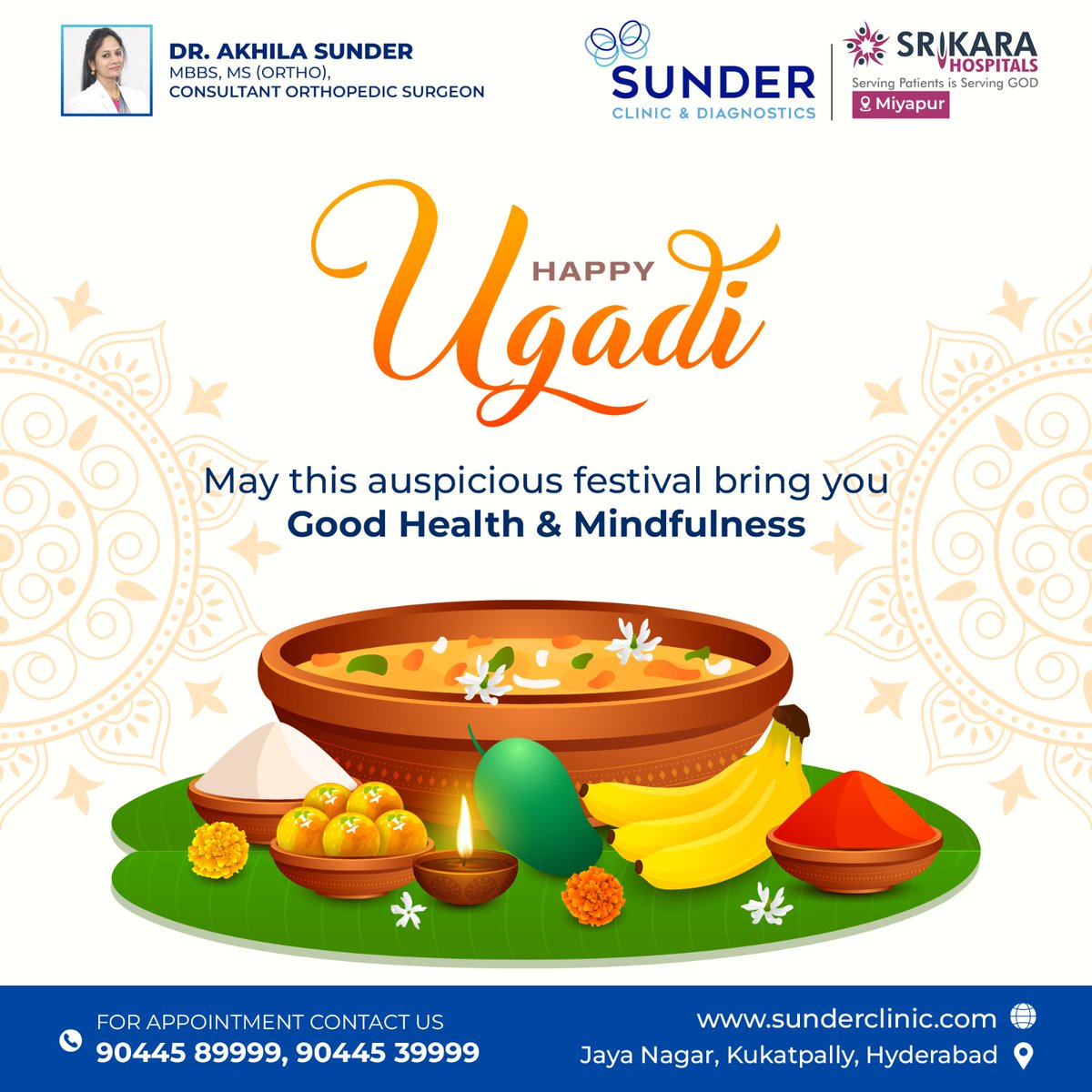 ClinicSunder's tweet photo. The raw mangoes, neem, and jaggery represent the sweet, sour, and bitter flavors of life. Let's welcome Ugadi with great hope, eagerness &amp; anticipation.

Wishes You &amp; Your Family a Very Happy Ugadi

#HappyUgadi #Ugadi2023 #ugadi #UgadiFestival #ugadispecial https://t.co/T5TBhe2yo0