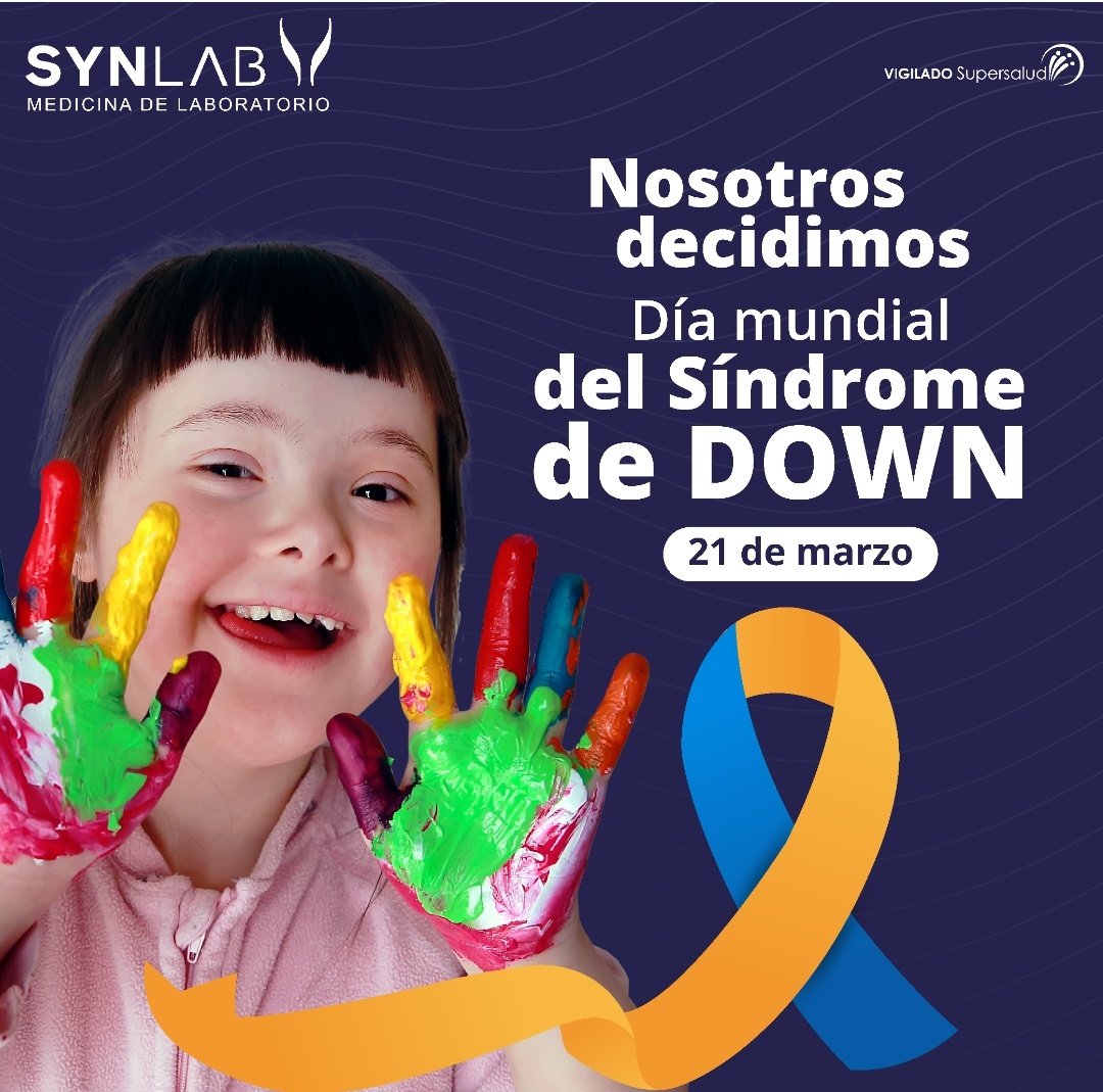 SynlabC's tweet photo. Hoy 21 de Marzo es una oportunidad para hacer un cambio en las actitudes de cada uno de nosotros, levantar las expectativas, apoyar la equidad y también la inclusión.
#DiaMundialDelSindromeDeDown

#synlab 
#Colombia #salud #niños #Cali  #Bogota #Barranquilla #medellin #Monteria https://t.co/HZ2mFe4fWp