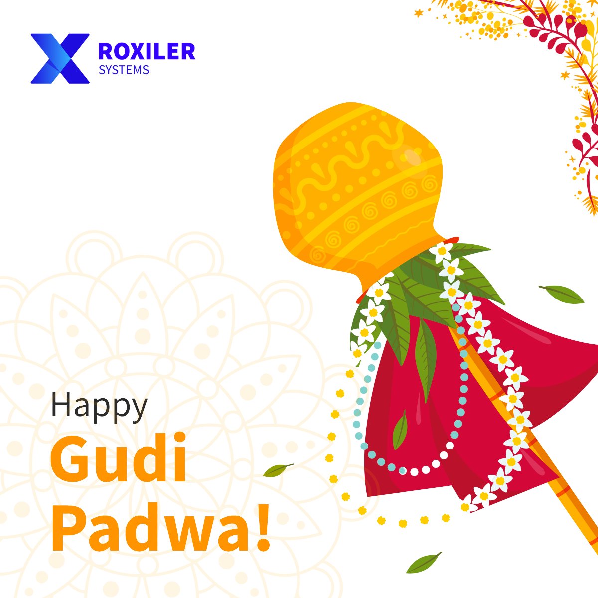 RoxilerS's tweet photo. Happy Gudi Padwa from Roxiler Systems! May this auspicious occasion bring you and your loved ones joy, peace, and prosperity. Let's celebrate the spirit of new beginnings together with our innovative solutions. 

#GudiPadwa #RoxilerSystems #InnovativeSolutions #NewBeginnings https://t.co/dFgSdEkw3P