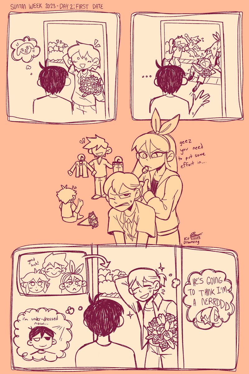 kitdreamzing's tweet photo. Day 2: First Date
#suntanweek2023 #omori https://t.co/AHe3TrYg8f
