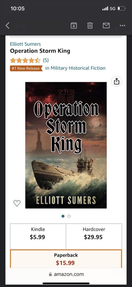 ElliottSumers's tweet photo. #1 in New Military Historical Fiction! https://t.co/G2DXLNHHi7