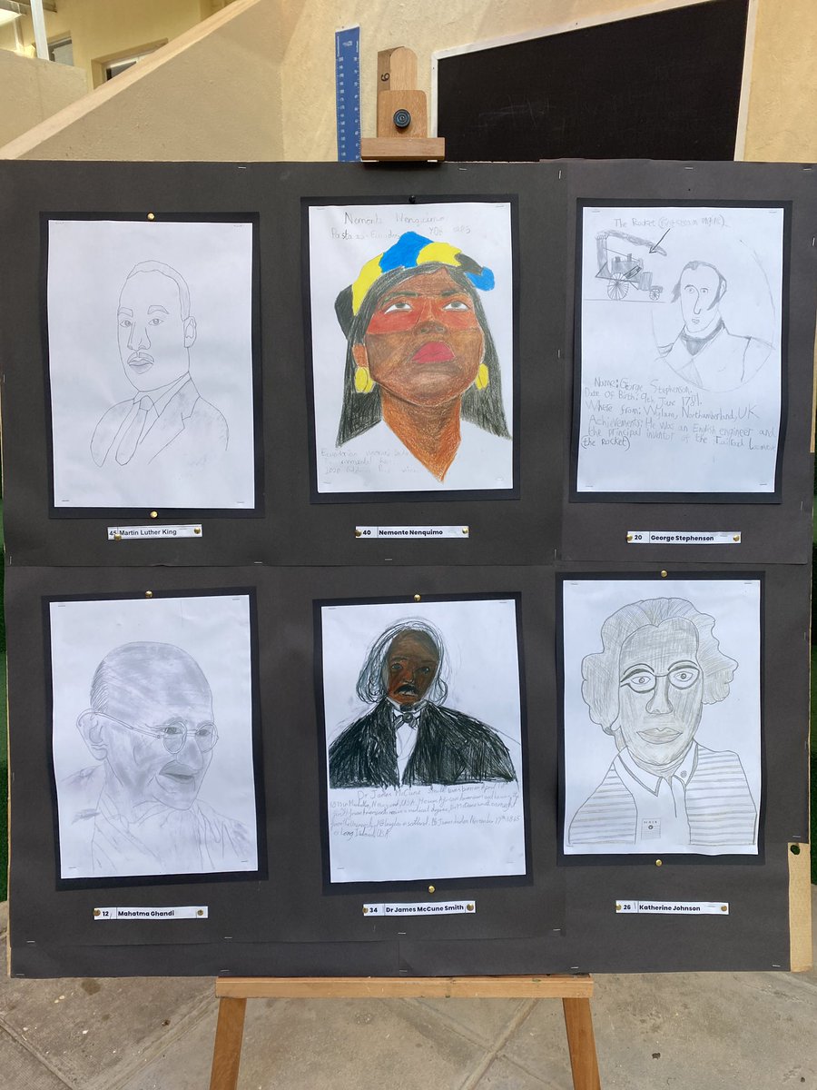 EstherMDaniels's tweet image. A portrait  competition to celebrate people from history. Asking the children to think about representation and who is underrepresented….
@BSMuscat 
#RepresentationMatters