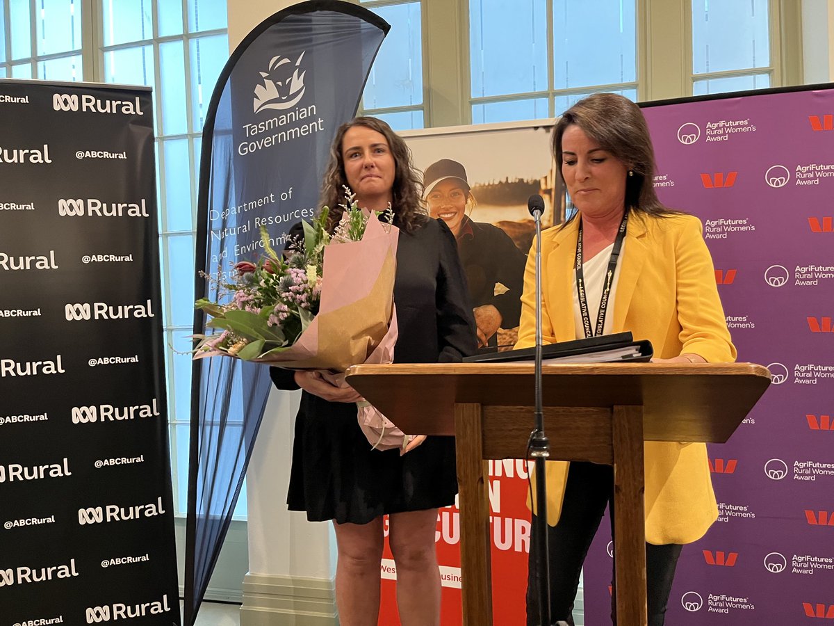 Congratulations to @melissaduniam Tasmania’s Rural Women of the year