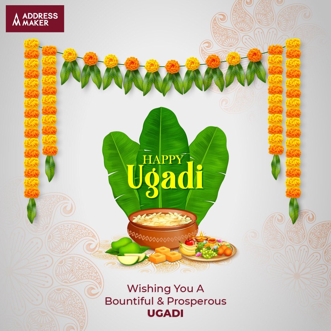 Address_Maker's tweet photo. Team Address Maker wishes you a very happy Ugadi.

#Ugadi #HappyUgadi #Ugadi2023 #NewYear #Bangalore #Bengaluru #AddressMaker #homes #realestate https://t.co/kRFvMXhO9f