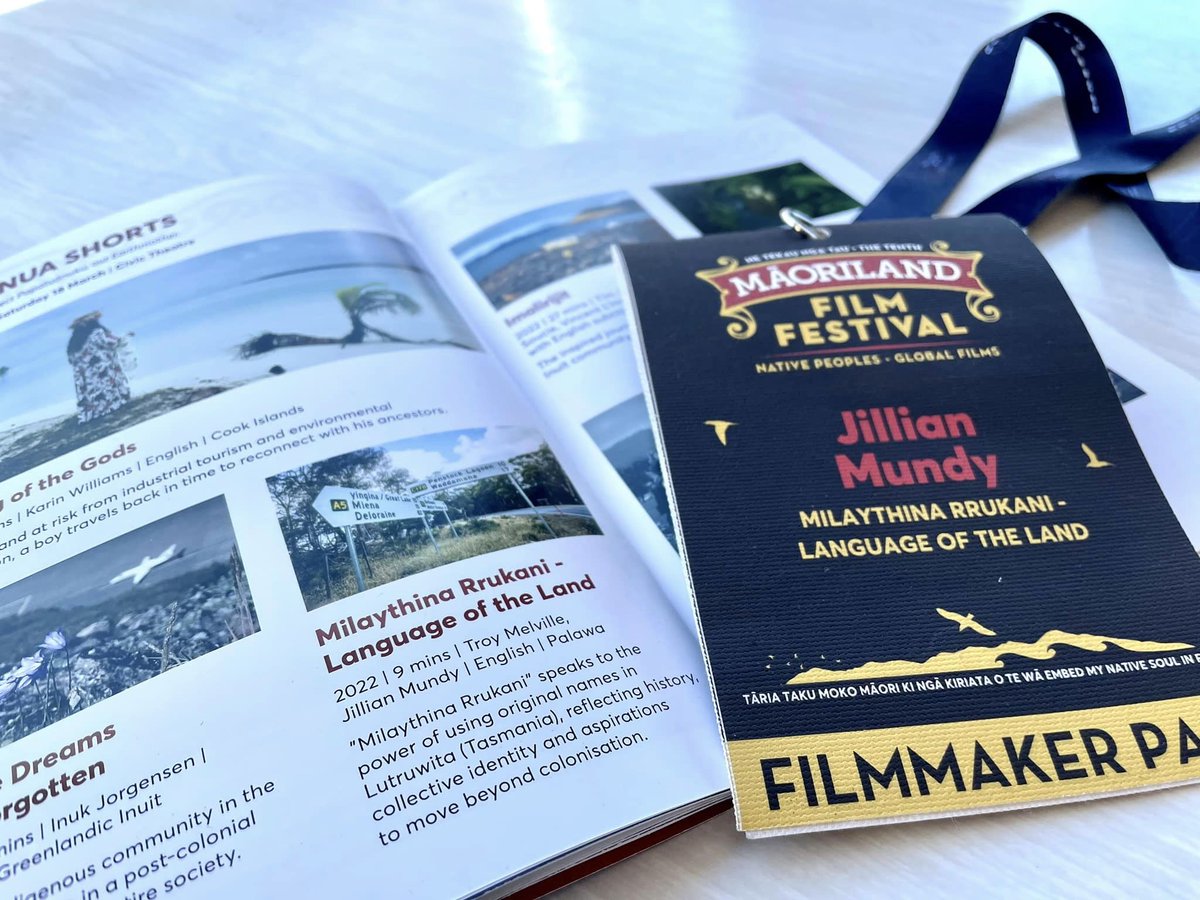 Director Jillian Mundy flew to New Zealand for the screening of #Grit film milaythina rrukani - Language of the Land at <a href="/MAORILANDFILM/">Māoriland Charitable Trust</a>.  The first palawa woman to attend. Proudly produced by <a href="/wideangletas/">Wide Angle Tasmania</a>. #tasfilm <a href="/ScreenAustralia/">ScreenAustralia</a> 
<a href="/SenCarolBrown/">Carol Brown</a> <a href="/jeremyrockliff/">Jeremy Rockliff</a> <a href="/WilkieMP/">Andrew Wilkie MP</a>