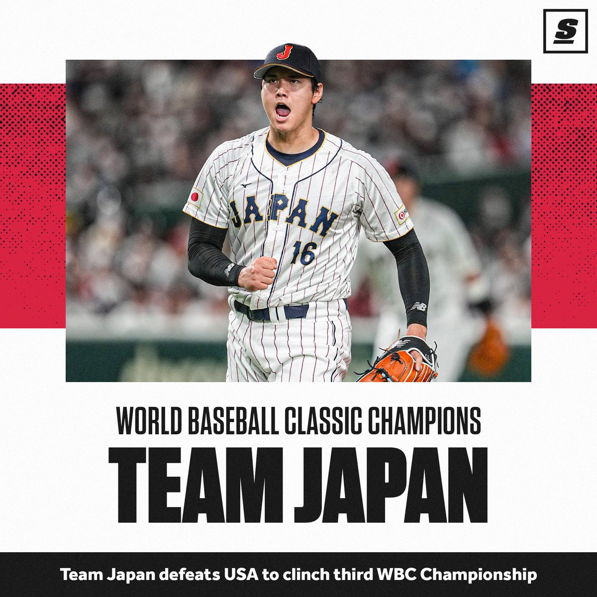 theScore's tweet photo. JAPAN WINS THE 2023 WBC IN DRAMATIC FASHION. 🇯🇵🏆 #WorldBaseballClassic https://t.co/aNrf7laE6K