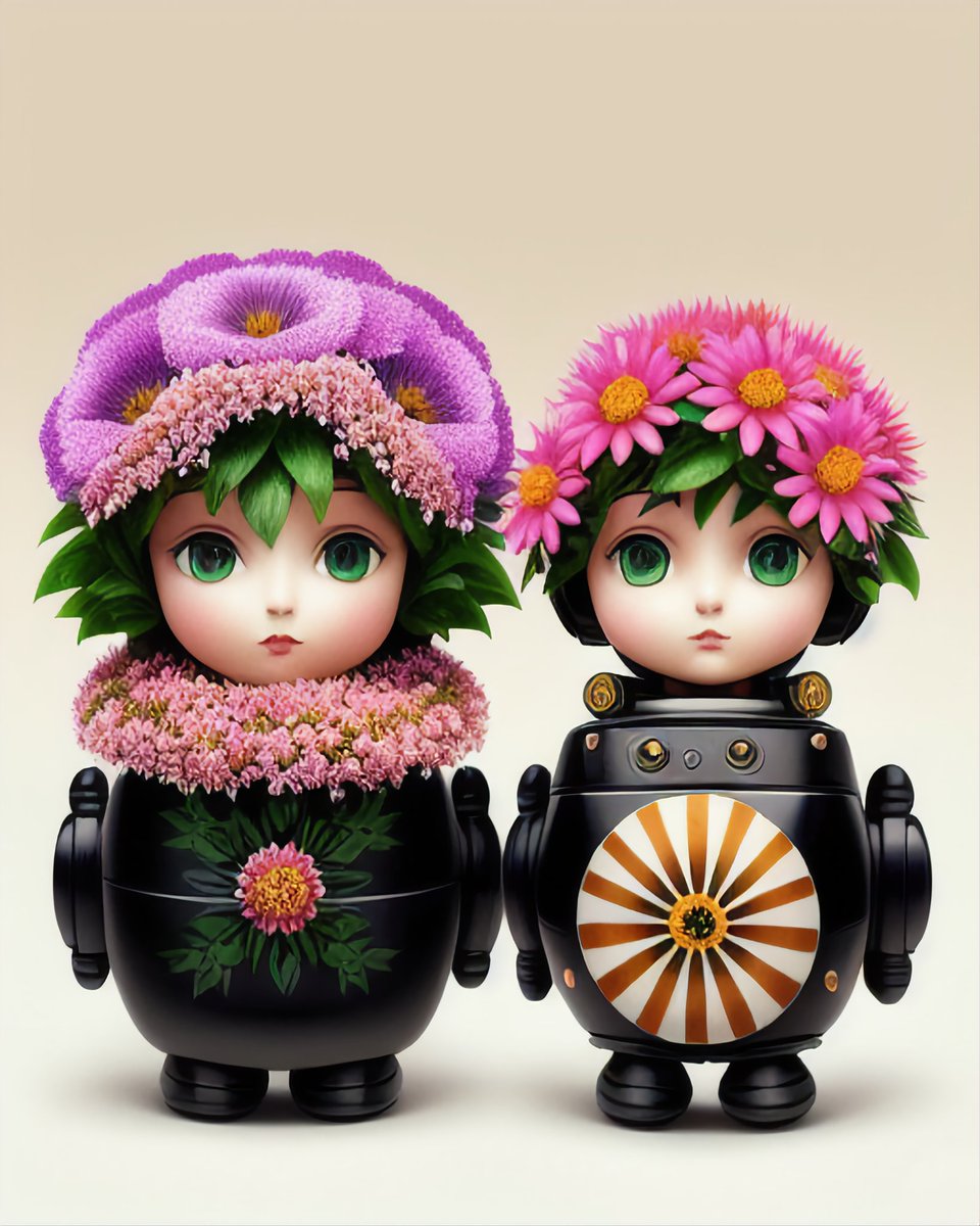 PsychOhAiArt's tweet photo. Kettle bots - made with @get_starryai #aiart #digitalart #starryaifeatured #tinyrobots #starryaiweekly https://t.co/b8ExqzmFqD https://t.co/I7G2WpmkJu
