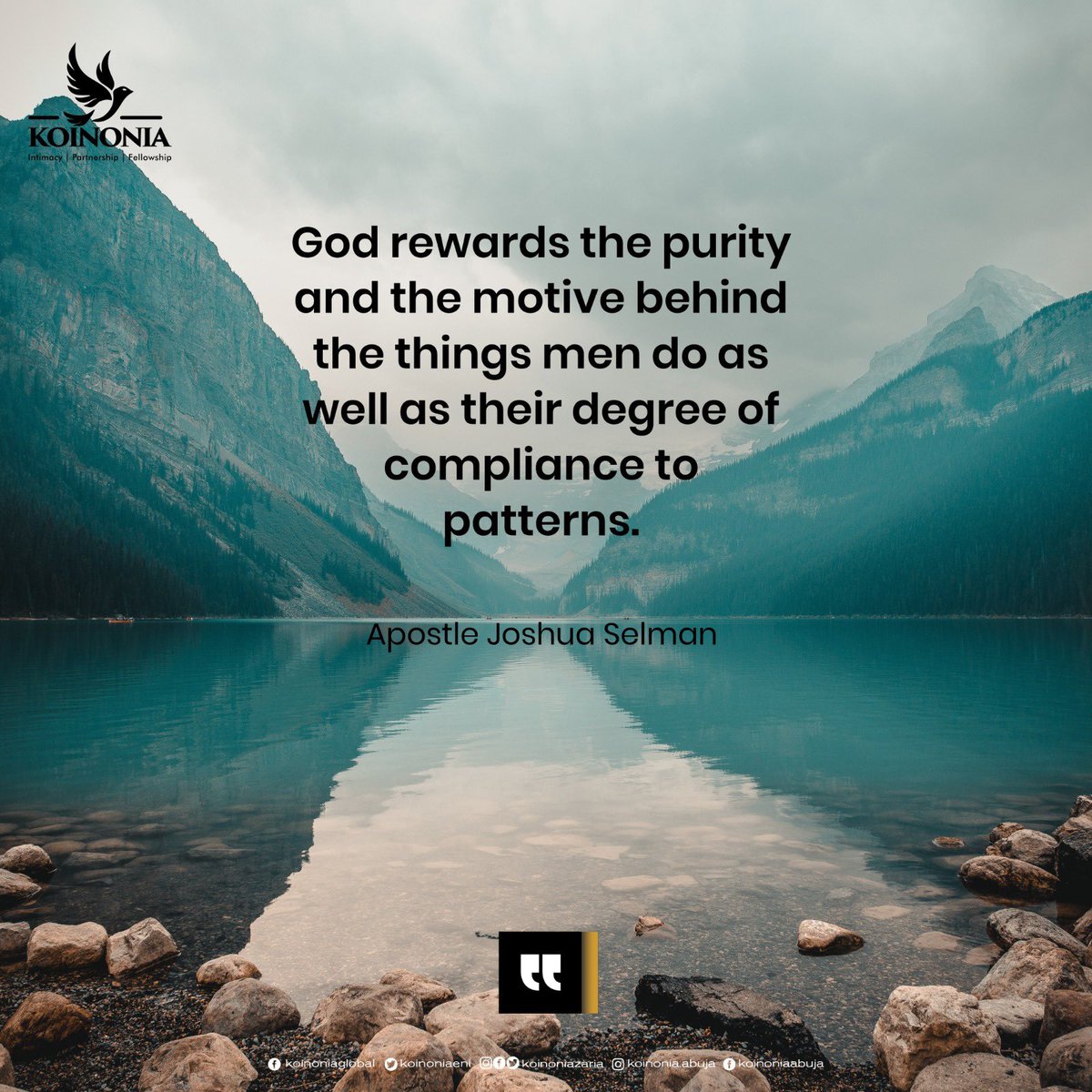 koinoniazaria's tweet photo. QUOTES OF THE WEEK

Doing well is a seed and there is a harvest attached to it. Just as God rewards faithfulness, men also reward faithfulness. 

Giving rewards is both a human and a divine principle. 

#KoinoniaGlobal https://t.co/KGgjjTIXYn