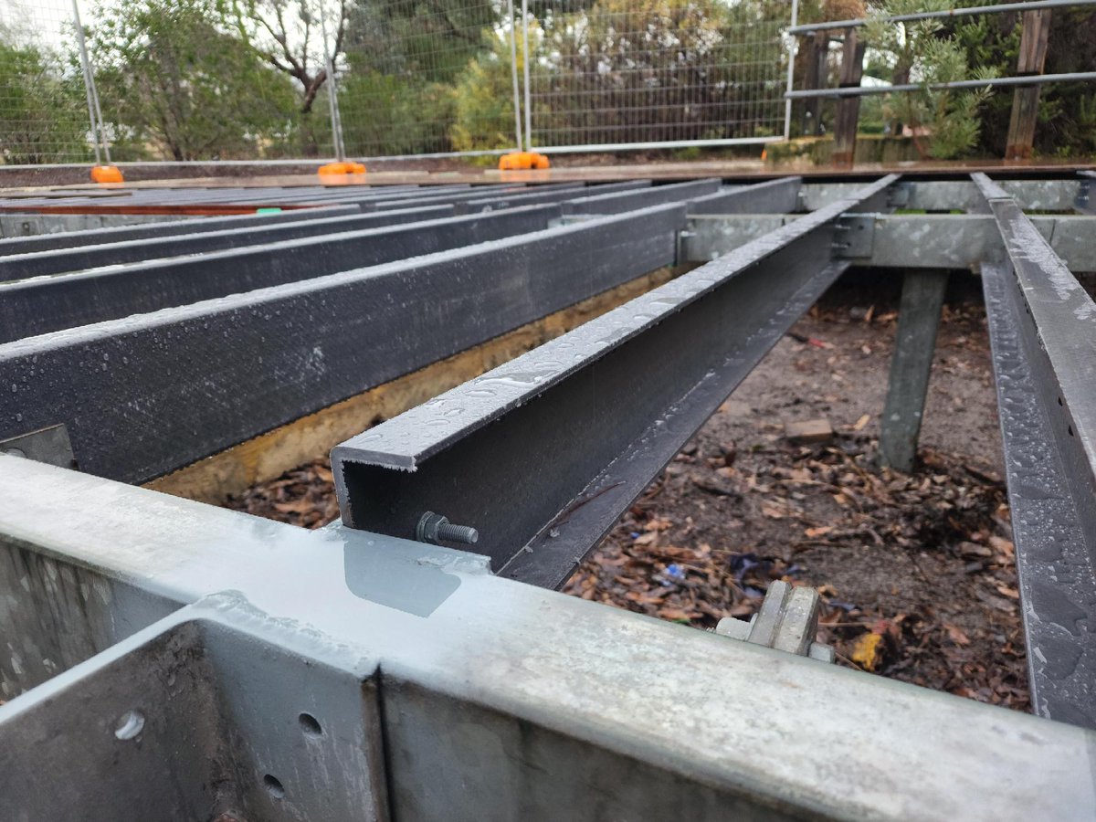PermaStruct's tweet image. One job in Ellenbrook Western Australia used PermaStruct® PC 155mm x 53mm FRP Subframe as well as PermaTimber® 146 Decking. Our FRP Subframe is used in commercial projects as a high load bearing frame made withstand heavy forces such as traffic and weather! Looks Great!

#perma