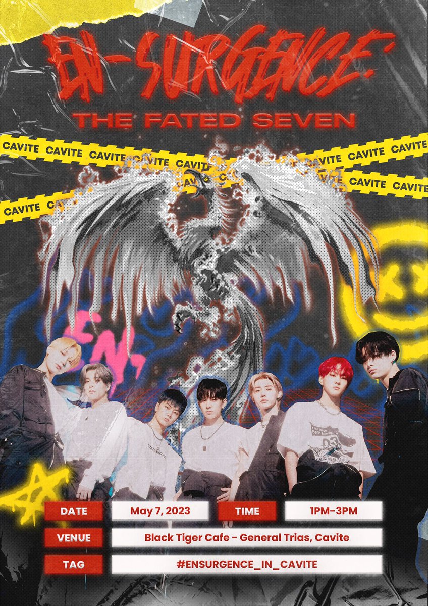 encavite's tweet image. [#ENSURGENCE_IN_CAVITE] Let us keep the fire burning as we act in revolt. Join us in the era of an ENGENE uprising. 📢

📍 Black Tiger Cafe - General Trias, Cavite
🗓 May 7, 2023 (1-3 PM)
💸 ₱350
🔗 Register: bit.ly/3JVxbSG

Presented by: @encavite &amp;amp; @enhypenupdates