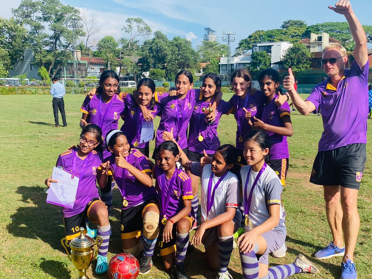 Congratulations to our U14 Girls Football Team who became TISSL Champions yesterday beating CIS 1-0 in the final. Congratulations to Eliana and Samadhi for their special awards as Top Goal Scorer and MVP.
<a href="/BSColomboLK/">British Sch Colombo</a> <a href="/BSC_Principal/">BSC Principal</a> <a href="/BSC_JSHead/">BSC Junior Head</a> <a href="/BSC_SSHead/">BSC Senior Head</a>