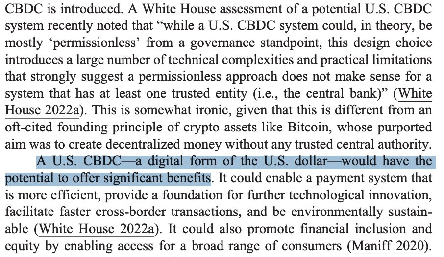 BitcoinMagazine's tweet photo. NEW: 🇺🇸 Biden Admin publishes report attacking #Bitcoin and Proof of Work mining, while promoting CBDC

"A U.S. CBDC would have the potential to offer significant benefits" 🤡 🤡 🤡 https://t.co/HncUSojnxM