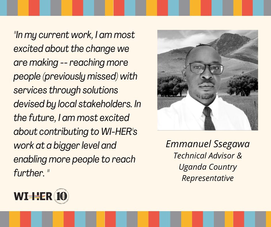 Congratulations to <a href="/emmanuelssegaw2/">Emmanuel Ssegawa</a>, who has been promoted to the position of Technical Advisor and Uganda Country Representative at WI-HER! #MeetOurTeam #Healthcare #Localization #BeatNTDs