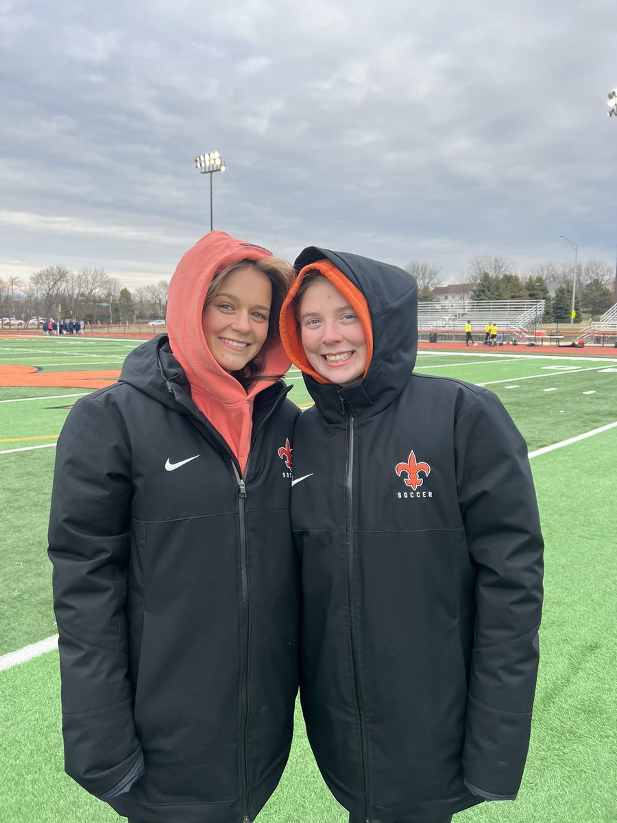vrolon0922's tweet photo. @STCEGirlsSoccer SAINTS 4 Life 🫶 @maddieflanders4 and @Annachampine cheering on our winning SAINTS ⚜️😊 https://t.co/ZE0VnV0aUA
