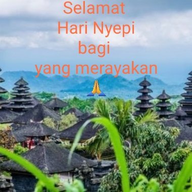 EPSalomy's tweet photo. Selamat Hari Raya Nyepi buat yang merayakan 🙏 https://t.co/bAdZqFnOuU