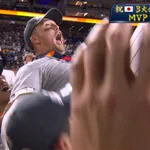 日本おめでとう!優勝の胴上げにビビるヌートバー選手!