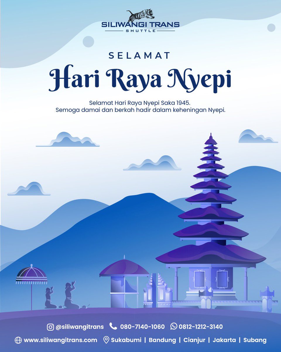 SiliwangiTrans's tweet photo. Selamat Hari Raya Nyepi 2023 untuk SilFriends yang merayakannya, Semoga Tahun Baru Saka 1945 dapat menjadi awal dari kehidupan yang damai, sentosa, nan sejahtera. https://t.co/S23BD1O3en