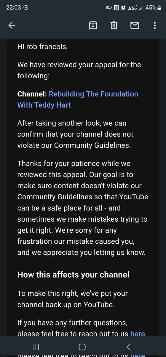 radrobgaming's tweet photo. No shit we didn't violate any TOS. That's what I was saying lol. #HugeWin #Censorship #Woke #CorporateGiantsAndMachines @RadRobRadio @TeddyHartShow https://t.co/TlrDmu8mGx