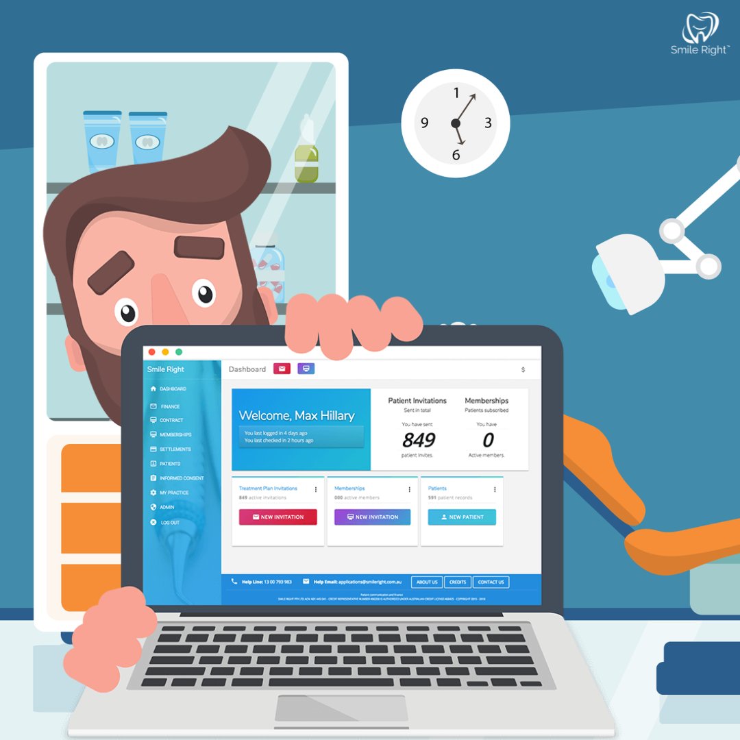 Smile Right increases your treatment acceptance, and practice turnover, using a uniquely designed online communication platform. Best of all, it's ongoing use is free.