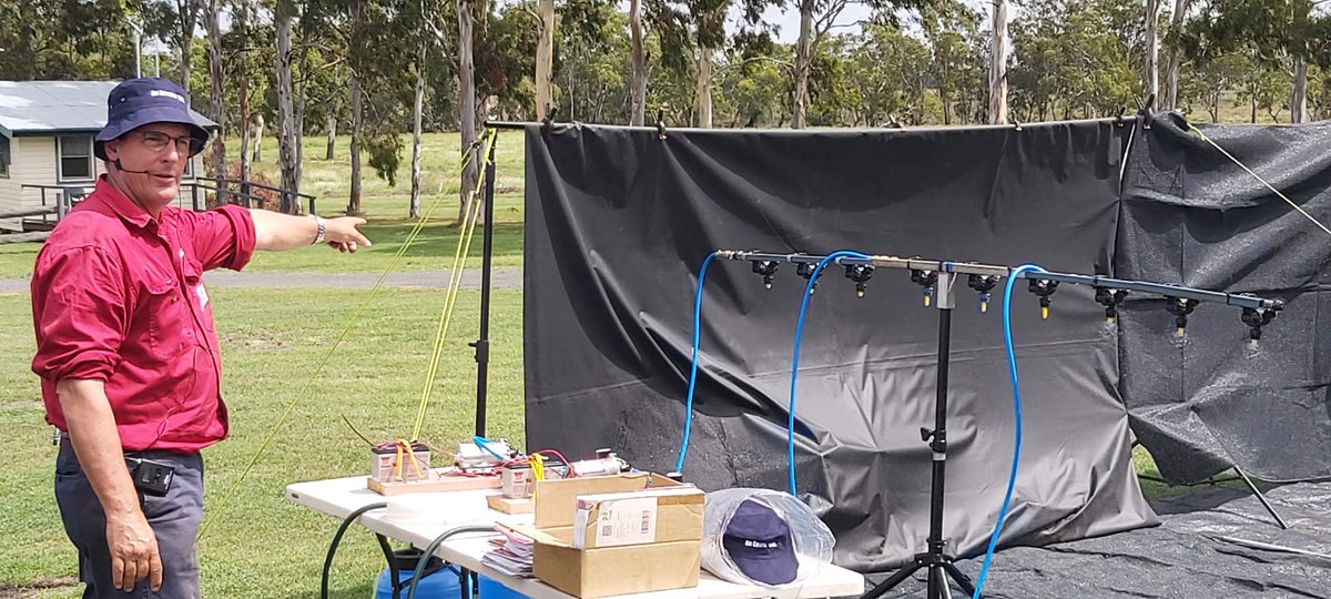 David Johnson from <a href="/FMCANZ/">FMC ANZ</a> at the Jondaryan GRDC Spray Day today on spraying effectively with as few fines as possible. 
Spray Days at NNSW (Narrabri) tomorrow &amp; SNSW (Osborne) next week. Register &amp; details: bit.ly/GRDCSprayDays