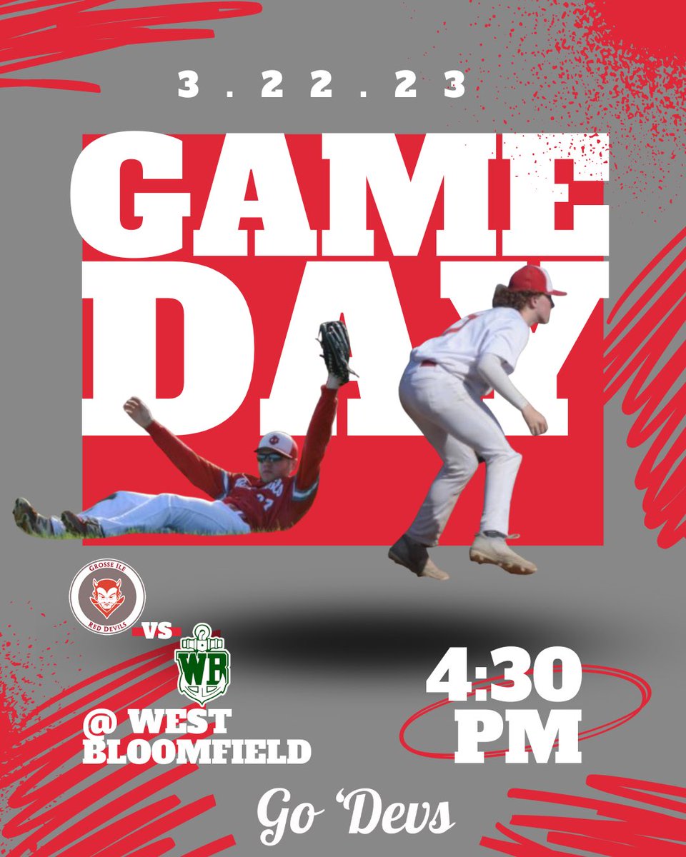 Grosse Ile Red Devils Baseball (@gi_reddevils) on Twitter photo Opening Day. We get to play baseball.
#GoDevs #TwosUp Opening Day. We get to play baseball.
#GoDevs #TwosUp